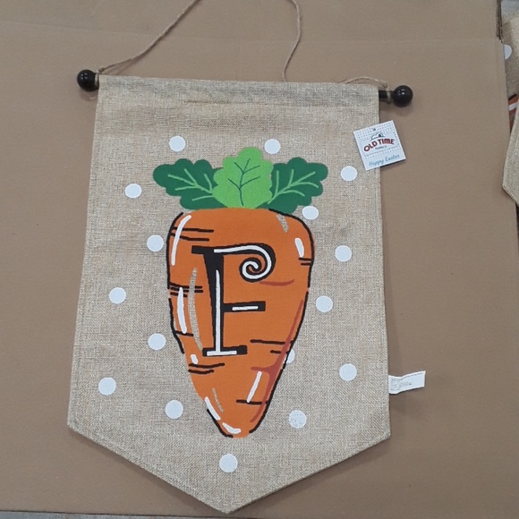 "F" Monogram Spring Easter Hanging Banner NEW - Picture 1 of 1